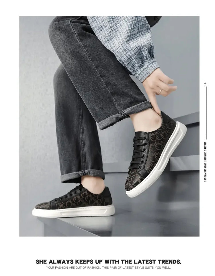 2026 Sneakers Casual Mens Designer Easy Matching Luxury Board Shoes Fashion Split Leather Flat Platform Gym Shoes