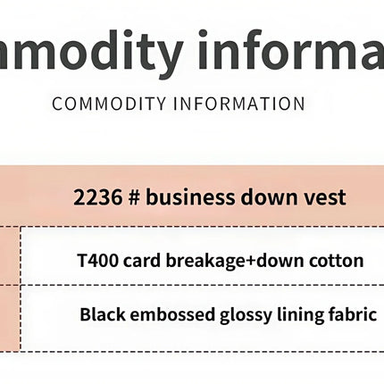 Winter High-density T400 Small-interval Warm Cotton-padded Vest Double Front Flap with Snap Buttons and Zippers