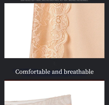 Plus Size Safety Short Pants Women Seamless Under Skirt Boxers For Women Sexy Lace Anti Chafing Boyshort Panties Underwear