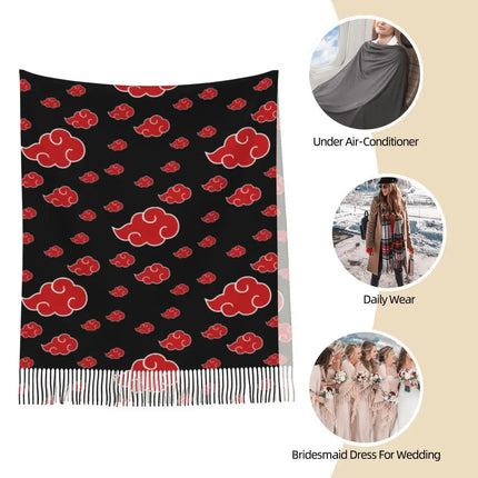 Neji Cloud Japanese Anime Shawl Wraps Women Winter Long Soft Scarf Pashmina Tassel Scarves