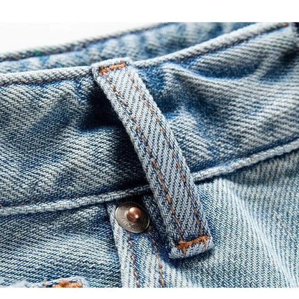 Blue Denim Shorts For Women High-Waisted Loose-Fit Slimming Casual Straight-Leg Mid-Length Summer New Arrival 2024 PlatiNum