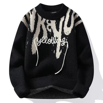 2024 High End Knitted Sweater Luxury Cashmere Sweater Men Korean Harajuku Mens Christmas Jumper Thick Warm Pullover Sweaters Man