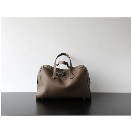 Borsa da donna in pelle di vacchetta di alta qualità, semplice borsa a tracolla di grande capacità, borsa a spalla.