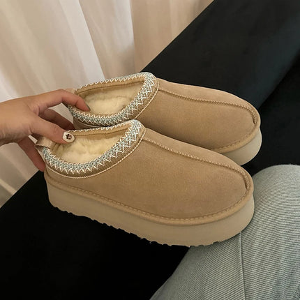 Tasman Winter Warm Wool Women's Tazz Classic Ultra Mini Slippers Thin Sole Genuine Leather And Fur Snow Boots