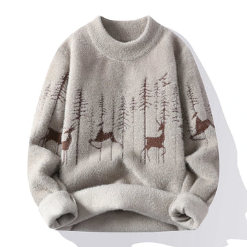 Winter new style Men's Sweater Long sleeve Letter Pattern Men Fashion Sweaters Thicken Warm Wool Pullovers Sweater