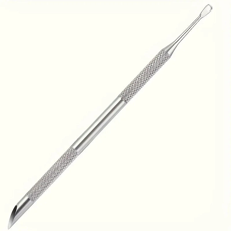 Stainless Steel Multi-Functional Dead Light Beige Remover & Cuticle Pusher Portable Nail Care Tool for Manicure Pedicure