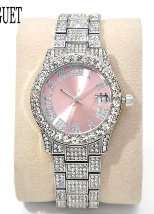Orologio da Donna UNIGUET di Lusso alla Moda, Elegante Quadrante Piccolo con Diamanti Rosa, Mini Orologio da Polso al Quarzo Bling-Bling da Donna, Regalo platinumshop