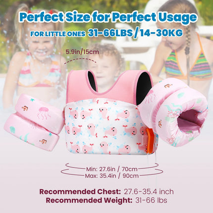 Children's Life Jacket Children's Swimming Arm Floating Whistle Life Vest Baby Swimsuit Safety Foam Pool Accessories for Kayak