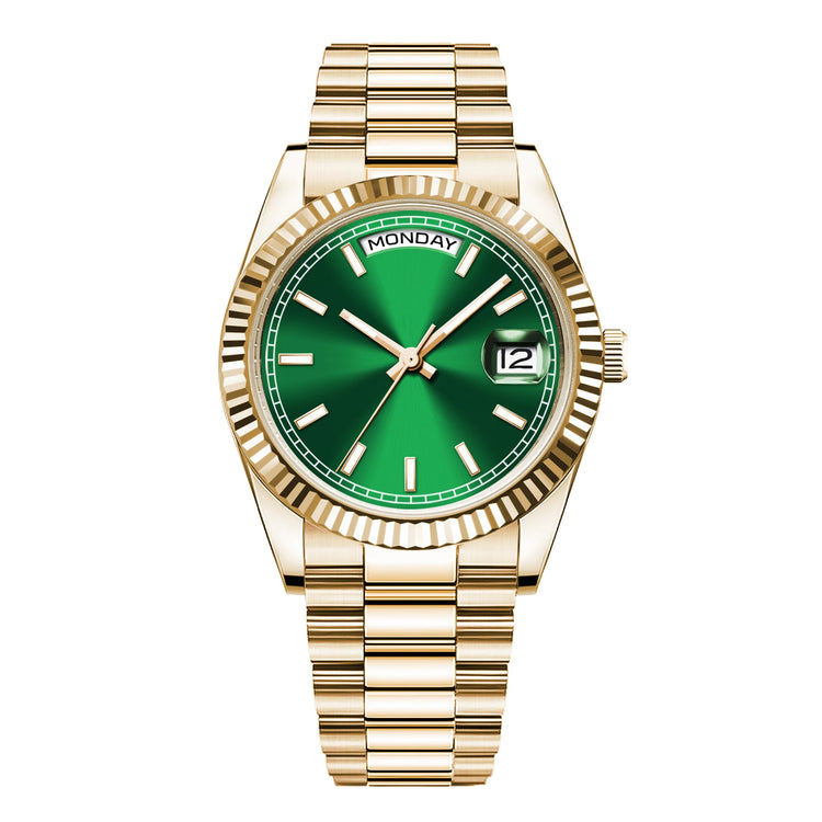 Custom Logo Diy 36/39MM Dial Automatic Mechanical Watches For Man Week Date Type Sapphire Luxury Waterproof Diving Man Watches