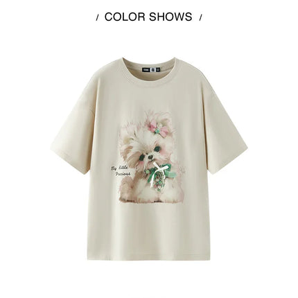 T-shirt lunga Semir con fiocco da donna, vestibilità ampia in cotone, nuova collezione estiva 2025, top grafico carino per ragazze adolescenti
