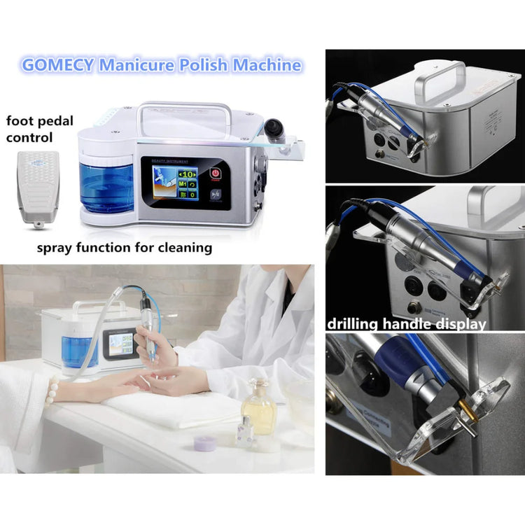 Nail Drill Machine Pullyon ProSpray FP Electric Adjustable Spray Foot Pedal Control for Manicure Pedicure Salon Nail Art Equipment