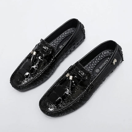 Scarpe da Uomo Casual in Pelle, Mocassini di Design, Slip-on, Scarpe da Guida e da Barca di Alta Qualità, Chaussure Homme, Taglie Grandi 35-48
