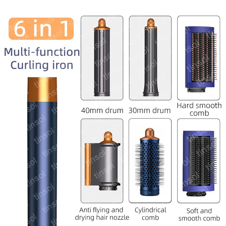 6-in-1 multifunctional hair styler, 110,000 RPM high-speed hair care, ionic hair dryer, quick drying, automatic curling set