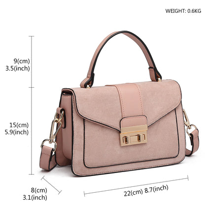Elegante borsa da donna KONO in similpelle PVC, tracolla rimovibile, diverse modalità di trasporto, dimensioni compatte 22×8×15 cm, perfetta per tutti i giorni e per il lavoro.