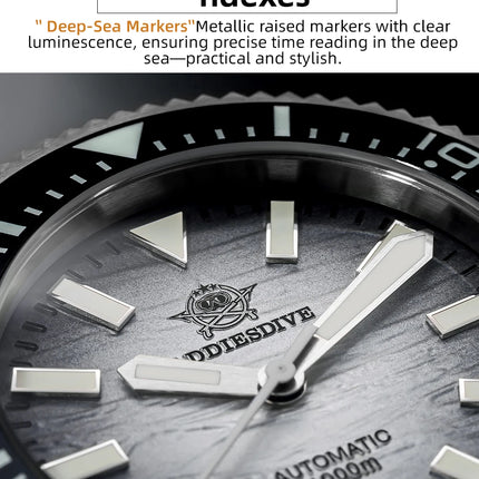 ADDIESDIVE New Men's Automatic Dive Watch Sapphire Crystal 3D Dial Ultra Bright Lume 1000m Water Resistance Men's Business Watch