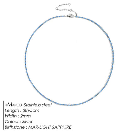 eManco Fashion Crystal High Quality Stainless Steel Gold Plated Necklace Ladies Charming Accessories Gifts Wholesale PlatiNum
