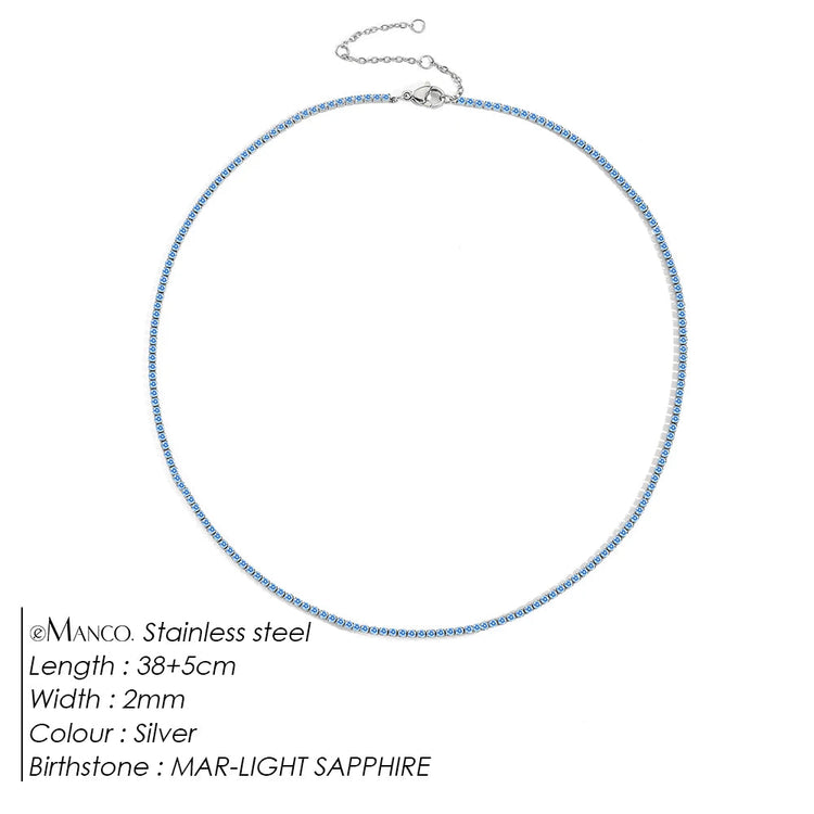 eManco Fashion Crystal High Quality Stainless Steel Gold Plated Necklace Ladies Charming Accessories Gifts Wholesale PlatiNum