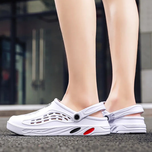 Men Flat sandals Summer Clogs EVA Garden Slippers Hole Shoes Beach Platform Sandals Couple Indoor House Soft Bathroom Slides 49