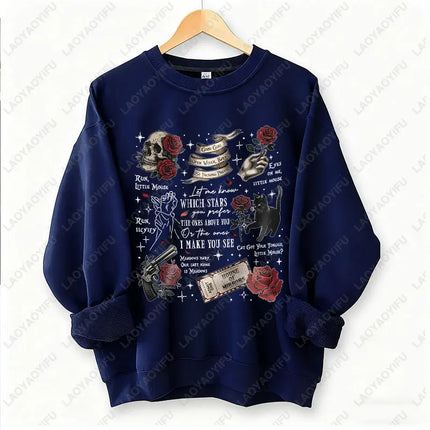 Run Little Mouse Haunting Adeline Dark Romance Book Hoodie Spicy Smut Reader Gifts Black Cat Graphic Pullover Men Women Hoodie