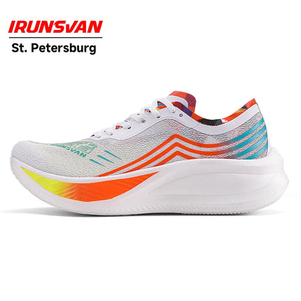 IRUNSVAN Christmas Limited Edition FullLength Carbon Plate Running Shoes TwoToneUnisex Ultrallightweight  Comfortable 24025 PlatiNum