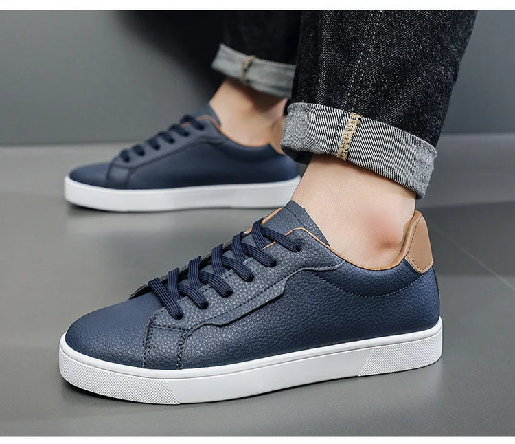 Leather Men's Sports Shoes - Casual Style, Breathable Men's Shoes, Anti-slip and Comfortable, Men's Casual Sneakers