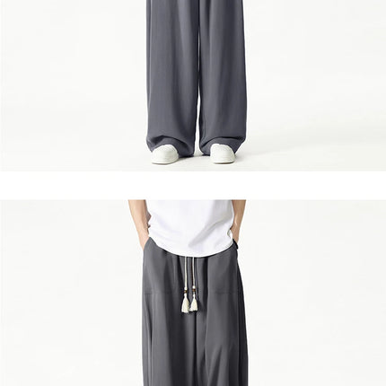 Nuovi pantaloni da uomo Casual comodi pantaloni a gamba larga pantaloni Harun larghi alla moda pantaloni sportivi con coulisse lanterna da uomo taglie forti