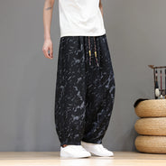 Pantaloni da Uomo 2026 Casual Oversize Comodi Taglia Grande Stile Tradizionale Cinese Vestibilità Ampia Pantaloni Plus Size fino a 8XL