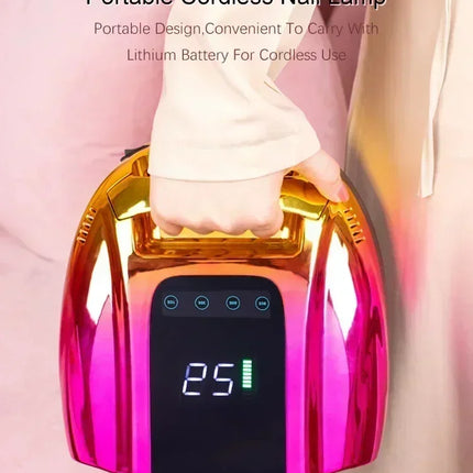 Wireless Rechargeable Uv‑Led Nail‑Lamp Cordless Gel‑Polish‑Dryer For Home‑Spa‑Manicure‑Session Portable Long‑Lasting Nail‑Curing‑Light