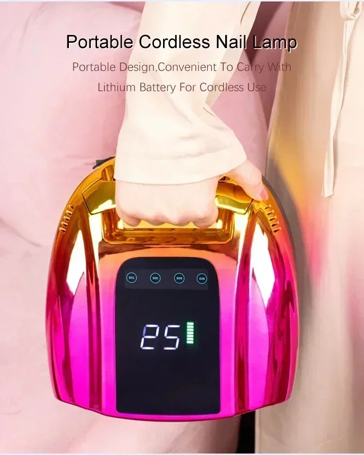 Wireless Rechargeable Uv‑Led Nail‑Lamp Cordless Gel‑Polish‑Dryer For Home‑Spa‑Manicure‑Session Portable Long‑Lasting Nail‑Curing‑Light