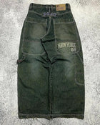 Streetwear Vintage New Fashion Jeans larghi con stampa oversize Donna Y2K Harajuku Gotico Hip Hop Pantaloni casual a vita alta popolari