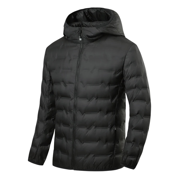 EUMERGX Men's Down Jacket Winter Warm Duck Down Lightweight Padding Jackets Camping Climbing Trekking Graphene Lining Coat