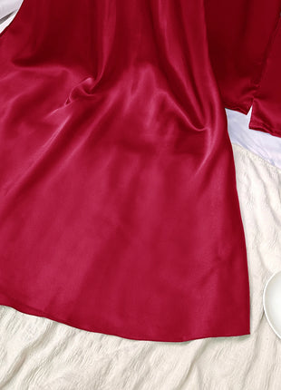 Set da notte in raso da 5 pezzi abito sottoveste in pizzo Cami Top pantaloncini con volant pantaloni da salotto pigiameria da notte da donna