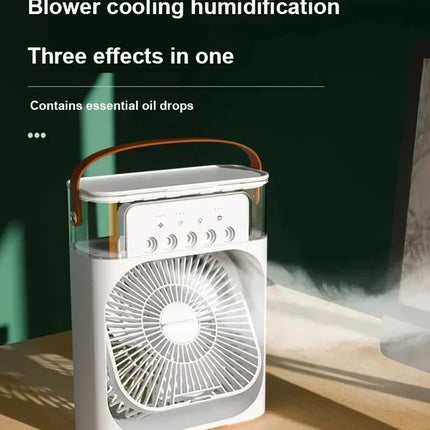 Nuovo 3 in 1 ventilatore condizionatore d'aria domestico mini dispositivo di raffreddamento dell'aria LED luce notturna umidificatore portatile ventola di regolazione dell'aria ufficio casa ventilatore