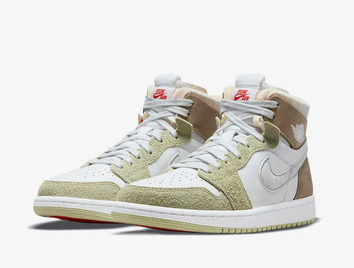 Scarpe da basket da donna Nike Authentic Air Jordan 1 Zoom AJ1 CT0979-102 platinumshop