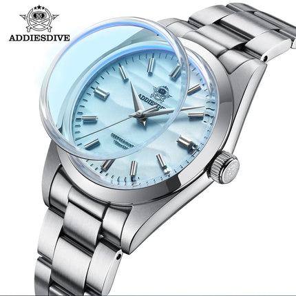 ADDIESDIVE 2030 36mm Men's Fashion Watch 10Bar Diver Bubble Mirror Glass 316L Stainless Steel Quartz Watches Relogio Masculino