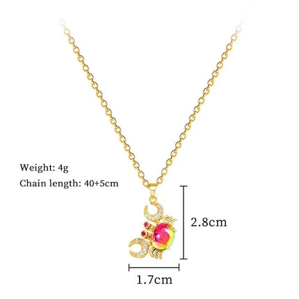 EILIECK 316L Stainless Steel Shine Cubic Zirconia Swan Pendant Necklace Gold Color Texture Metal Personalized Jewelry Neck Chain PlatiNum