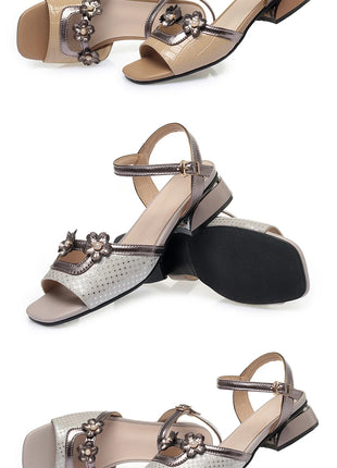 AIYUQI Sandales Femme Peep Toe 2026 Nouvelle Mode Été en Cuir Véritable Grandes Tailles 41 42 43 Sandales Femme à Bout Ouvert
