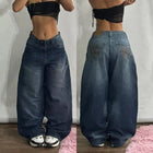 Streetwear New Fashion Jeans larghi con stampa oversize Y2K Harajuku Pantaloni hip-hop vintage pop gotici a vita alta Pantaloni a gamba larga