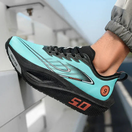 Unisex 2025 Full Carbon Plate Running Shoes Professional Marathon Racing Lightweight Bounce Cushion Breathable Sports Sneakers PlatiNum