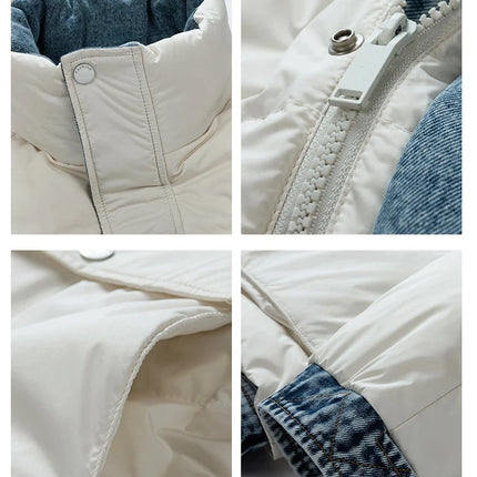 2025 Autumn and Winter New Down Jacket Fashionable Thickened Short Hooded Bakery Jacket for Men