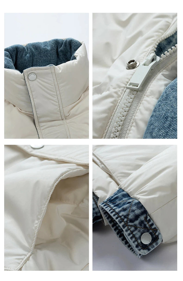 2025 Autumn and Winter New Down Jacket Fashionable Thickened Short Hooded Bakery Jacket for Men