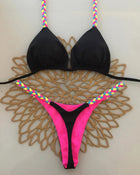 2026 Nuovo Sexy Micro Bikini Brasiliano da Donna, Set Bikini Halter con Perizoma, Costume da Bagno per Feste e Spiaggia PlatiNum