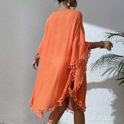 Abito Copricostume Estivo da Donna con Scollo Quadrato, Protezione Solare, Vestibilità Ampia, Traforato, per Spiaggia e Vacanze platinumshop