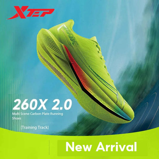 Xtep 260X 2.0 2024 Winter For Men Running Shoes Race Training Carbon Plate Marathon Running Shoe Rebound Racing  975119110032