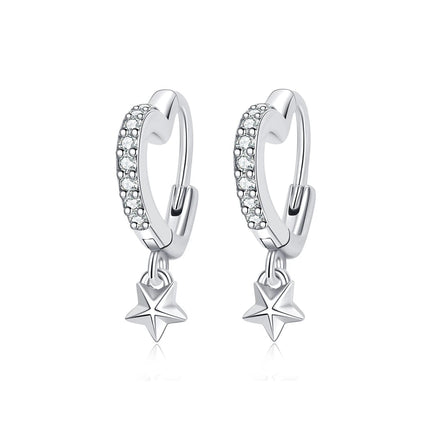 Orecchini Originali in Argento Sterling 925, Modello 2026, a Perno e a Cerchio con Cristalli, per Donna, in Oro Rosa, con Corona, Cuore, Infinito, Ape, Gioielli platinumshop