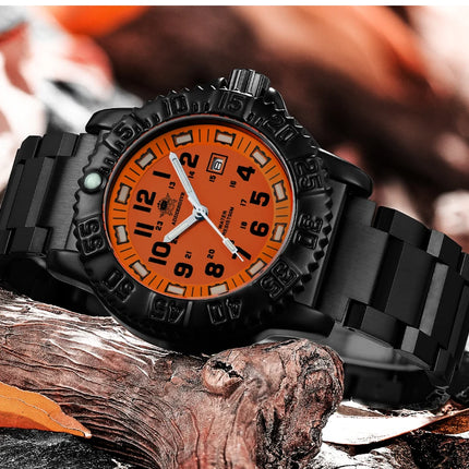 ADDIESDIVE 44mm Men's  Wrist Watch 50m Water Resistant Large Luminous Dial Date Display Stainless Steel Men's Quartz Watch