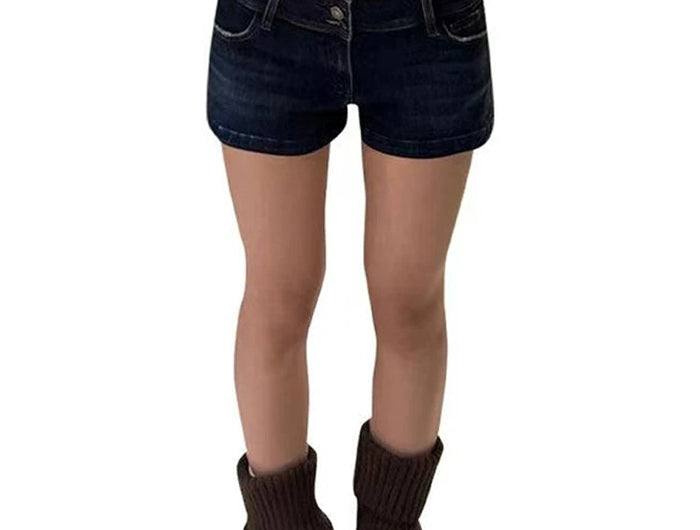2026 Summer Women Jeans Shorts Kpop Abi Japanese Y2K 2000s Gyaru Low Rise Denim Hot Pants Grunge Tide High Street Coquette Tide PlatiNum