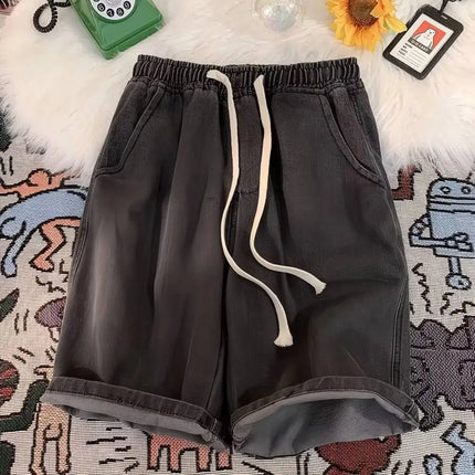 2025 Nuovi pantaloncini estivi Jeans da uomo Pantaloni in denim Stretch Blu scuro Fashion Design Jeans da uomo Slim Dritto Jeans corti maschili Hombre