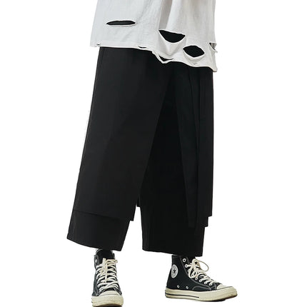 Pantaloni a Gamba Larga da Uomo, Stile Hip Hop, Jogger Casual, Streetwear Maschile, Pantaloni Larghi con Patchwork, Joggers alla Moda Comodi, Pantaloni da Donna