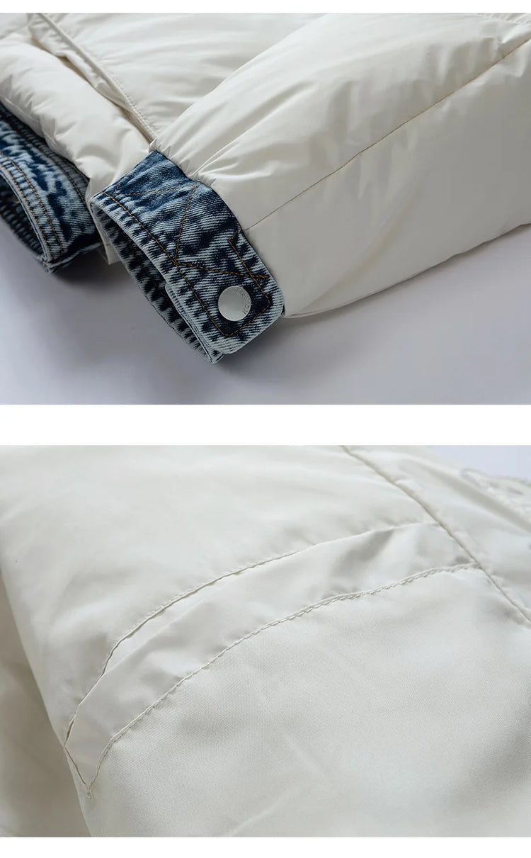 2025 Autumn and Winter New Down Jacket Fashionable Thickened Short Hooded Bakery Jacket for Men